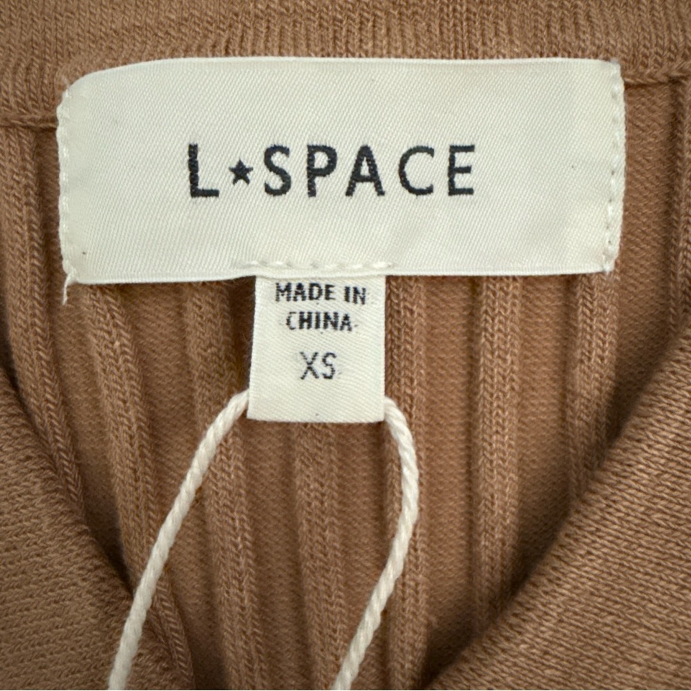 L*Space Camel Ribbed Knit Dress